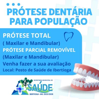 Se você precisa de prótese, procure a unidade de saúde para informações sobre avaliação e acesso ao atendimento. Seu bem-estar é prioridade!