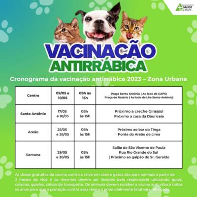 A Campanha de vacinação antirrábica 2023 já começou! Fique atento aos locais e horário de vacinação