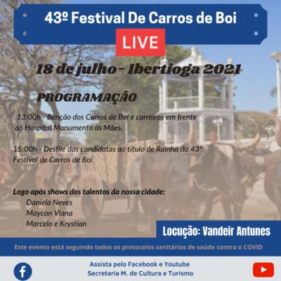 O 43° Festival de Carros de Boi de Ibertiga será online