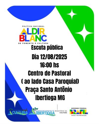 CONVOCAÇÃO DE REUNIÃO – ESCUTA PÚBLICA Política Nacional Aldir Blanc – PNAB
